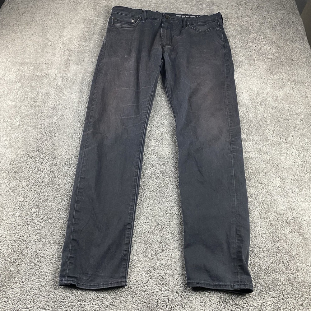 Levis 512 Premium Slim Taper Performance Jeans Mens 33x29 Black‎ Mid Rise
